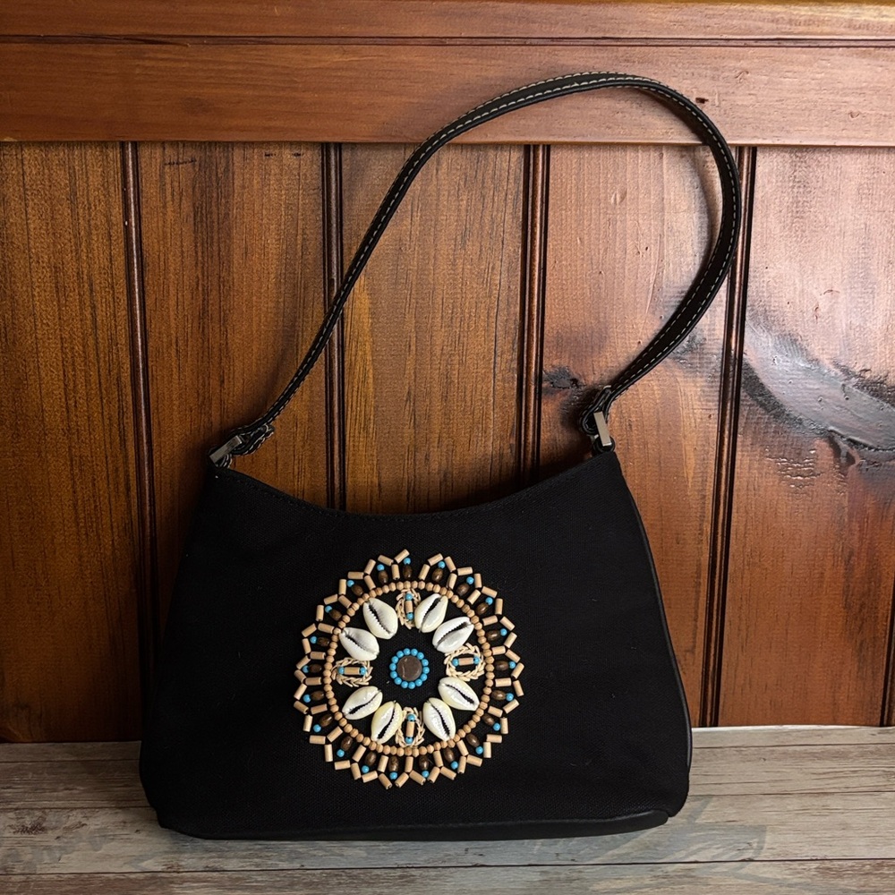 Charter Club Black canvas mini bag